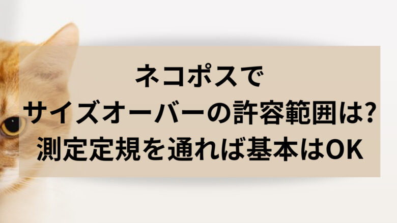 ネコポスでサイズオーバーの許容範囲は?測定定規を通れば基本はOK